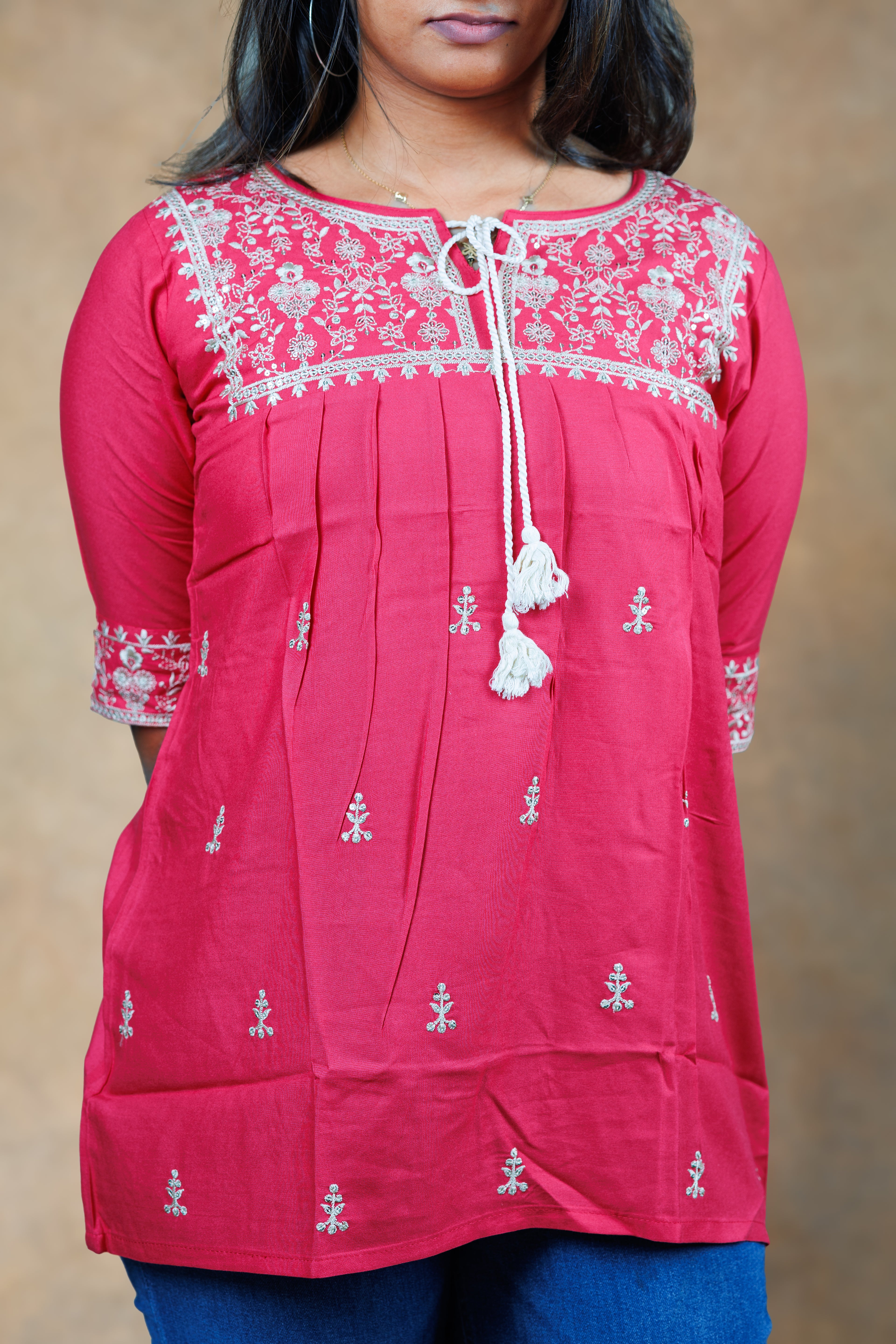 Everyday Short Kurti - Pink