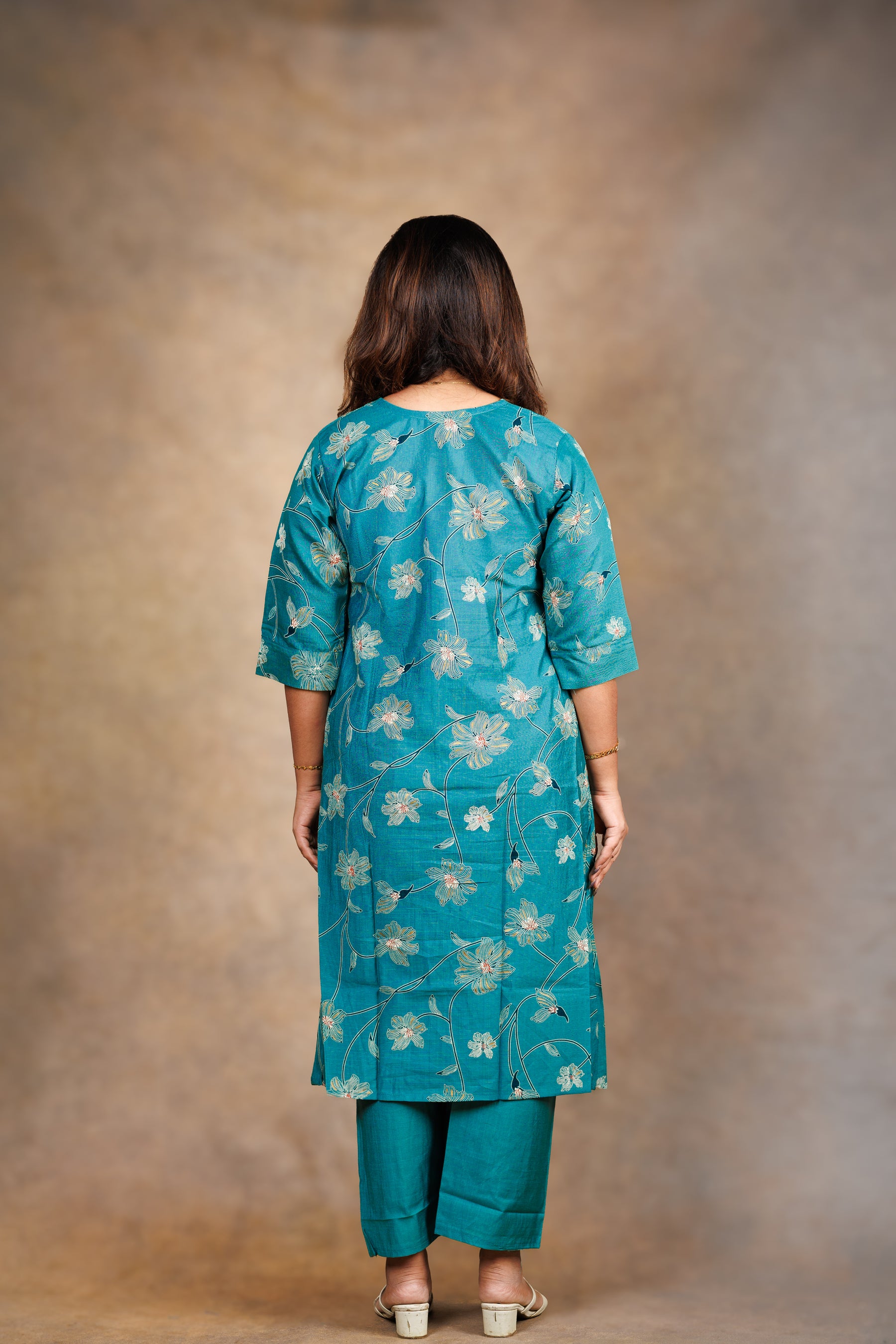 Teal Blossom Co-ord Set