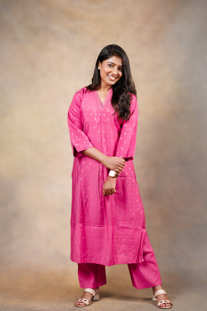 Baby Pink - Roman Silk Co-ord Set