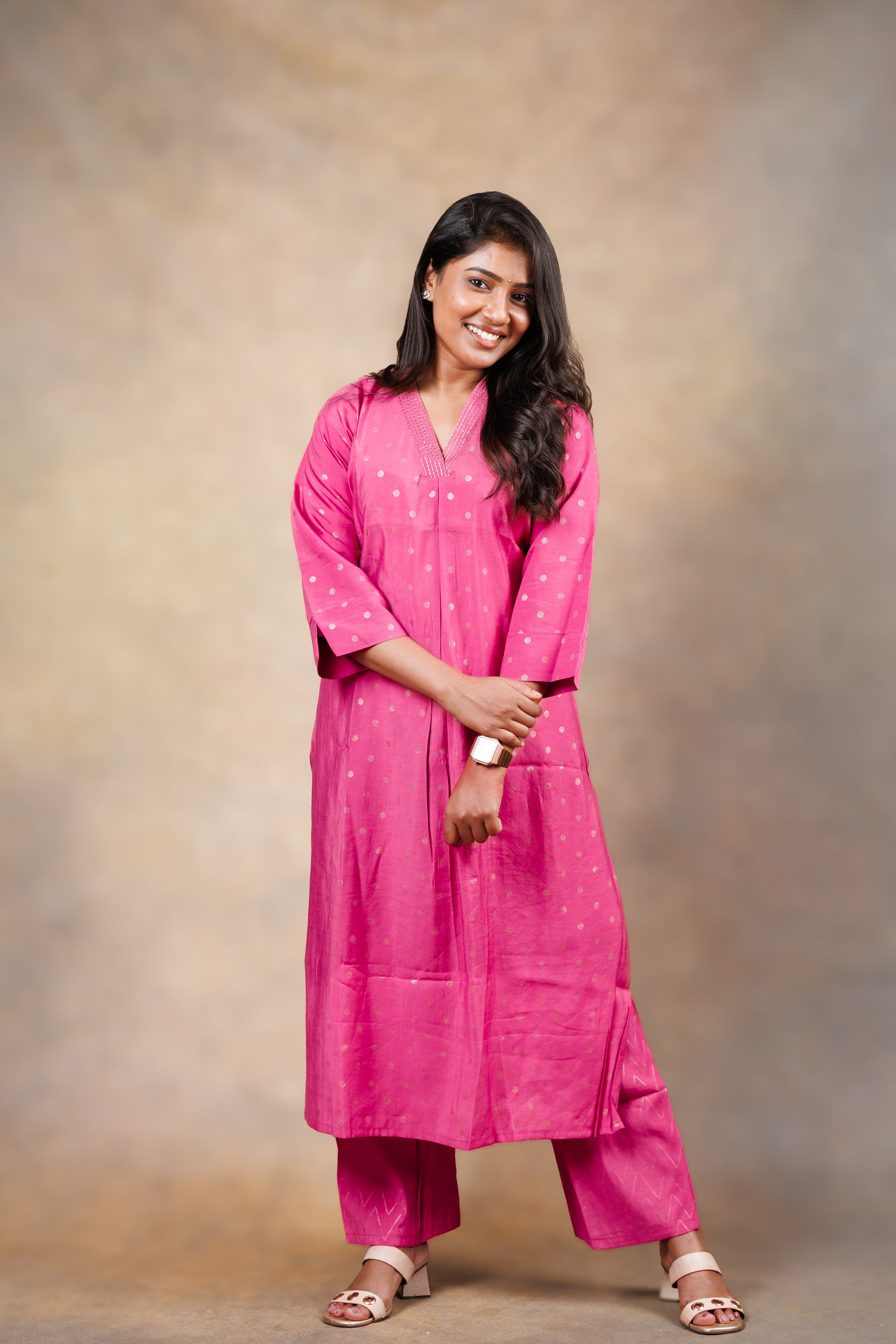 Baby Pink - Roman Silk Co-ord Set