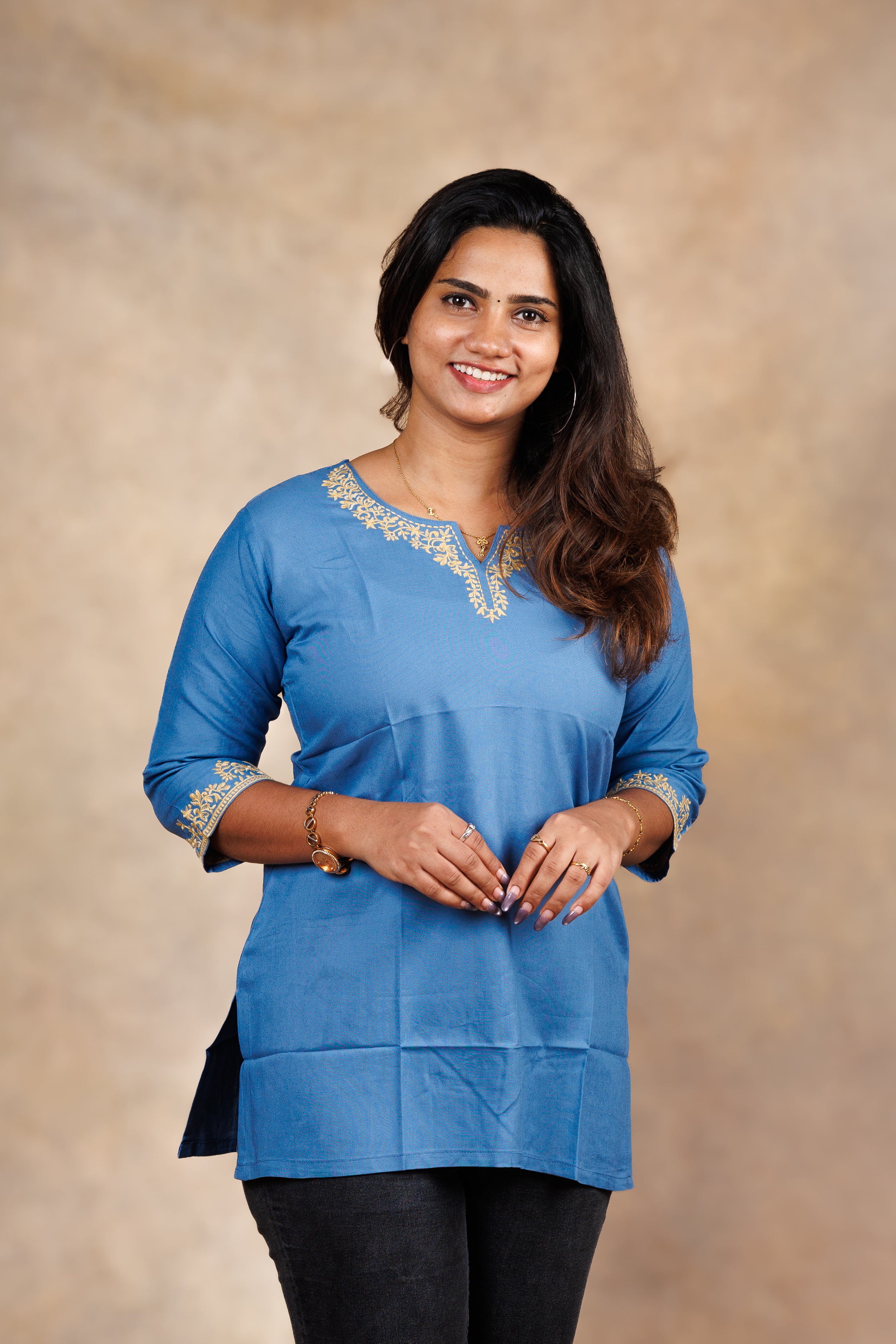 Everyday Short Kurti -  Blue