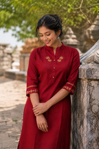 Everyday Wear Kurti - Maroon
