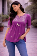 Everyday Short Kurti - Magenta