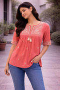 Everyday Short Kurti - Orange