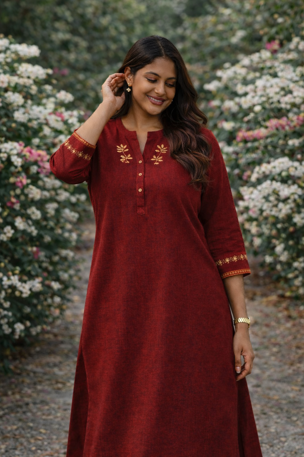 Everyday Wear Kurti - Maroon