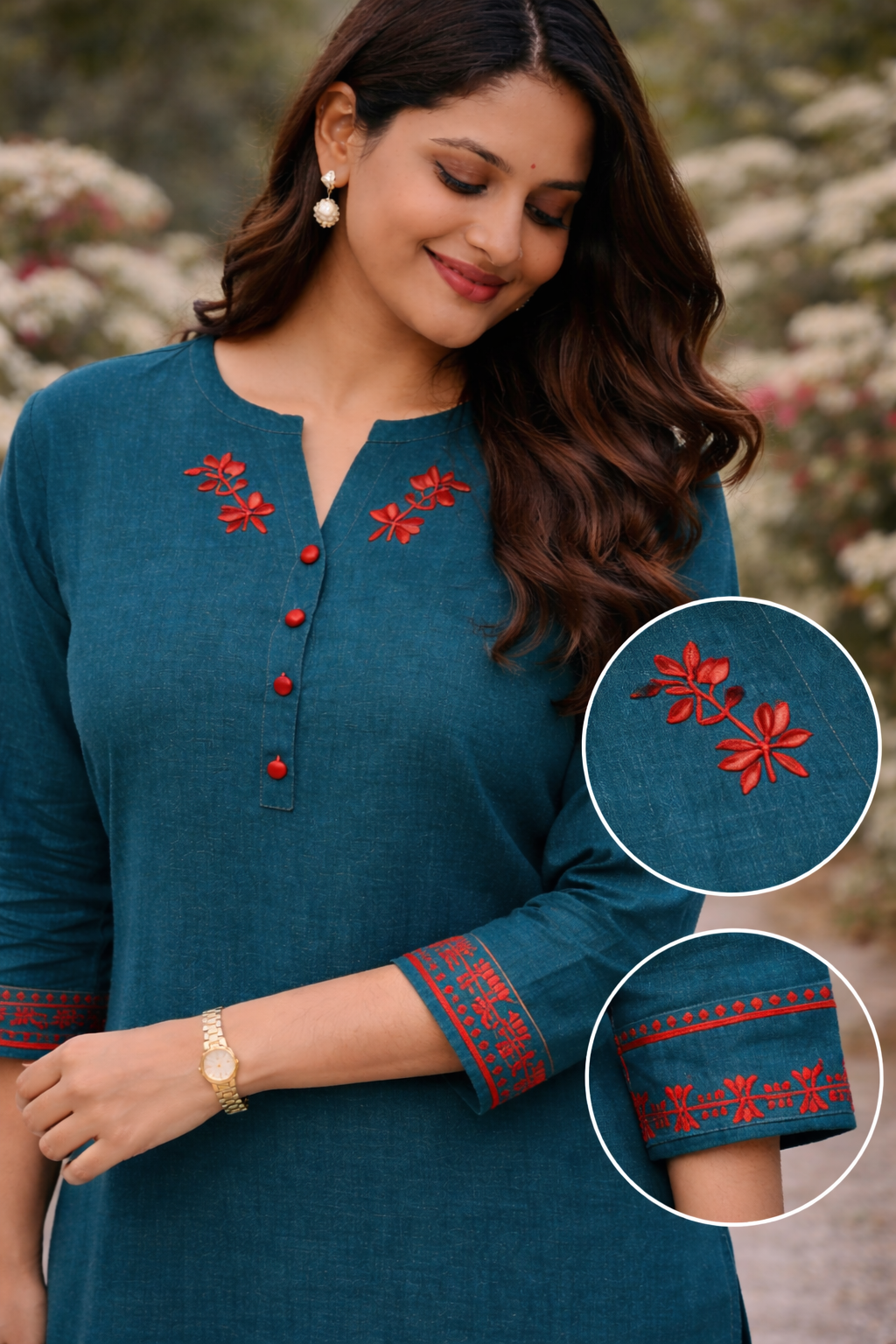 Everyday wear kurti- Turquoise