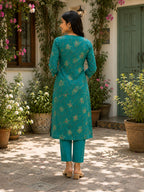 Teal Blossom Co-ord Set