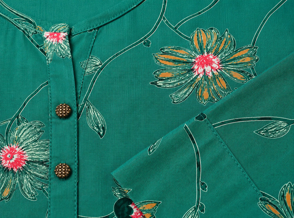 Teal Blossom Co-ord Set