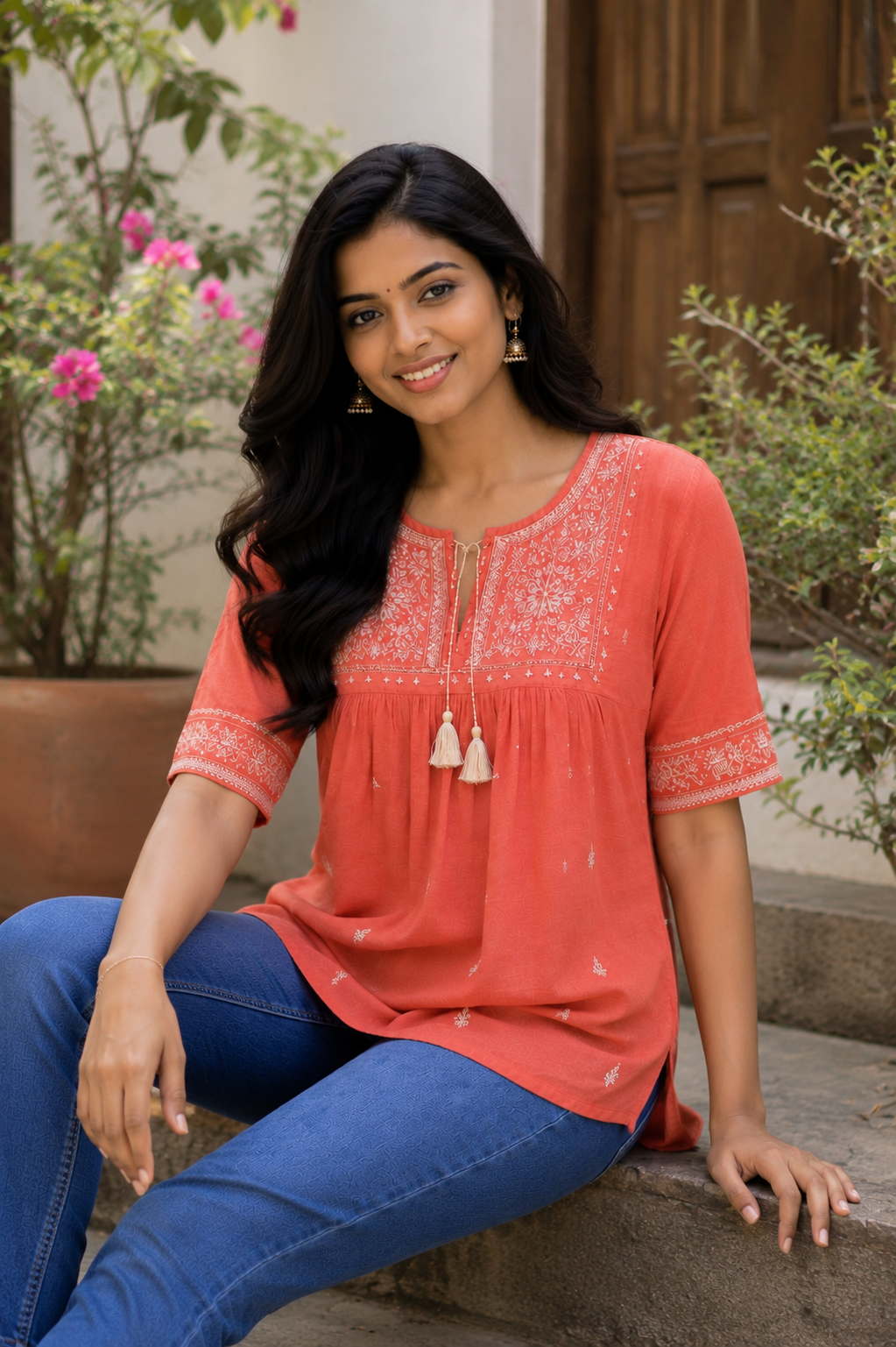 Everyday Short Kurti - Orange