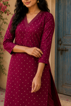 Maroon Roman Silk Co-ord Set – Effortless Everyday Elegance