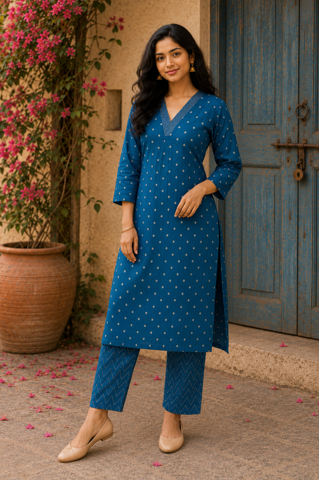 Ocean Blue - Roman Silk - Co-ord Set