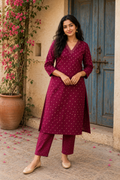 Maroon Roman Silk Co-ord Set – Effortless Everyday Elegance