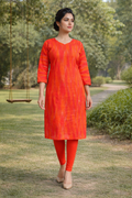 Everyday Cotton Kurti - Orange