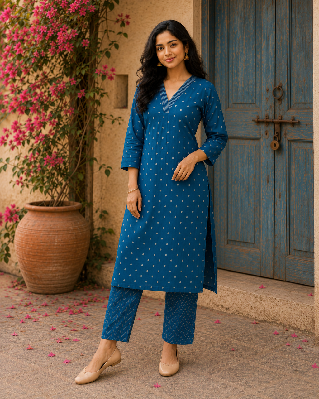 Ocean Blue - Roman Silk - Co-ord Set