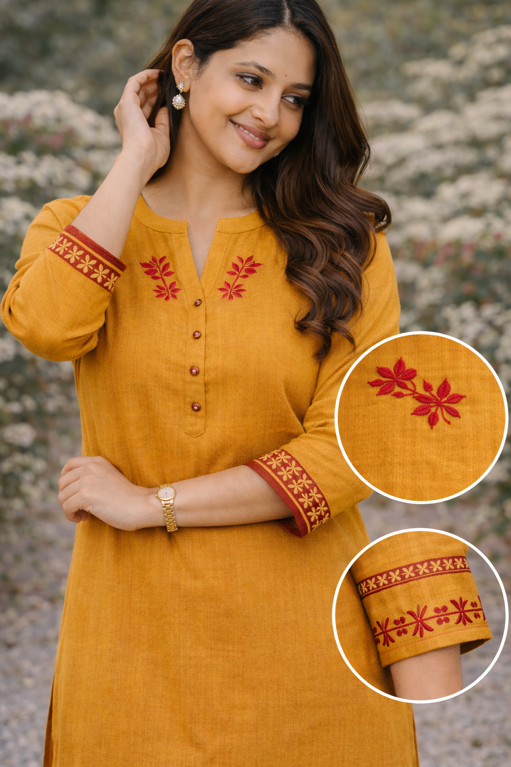 Everyday wear Kurti - Yellow