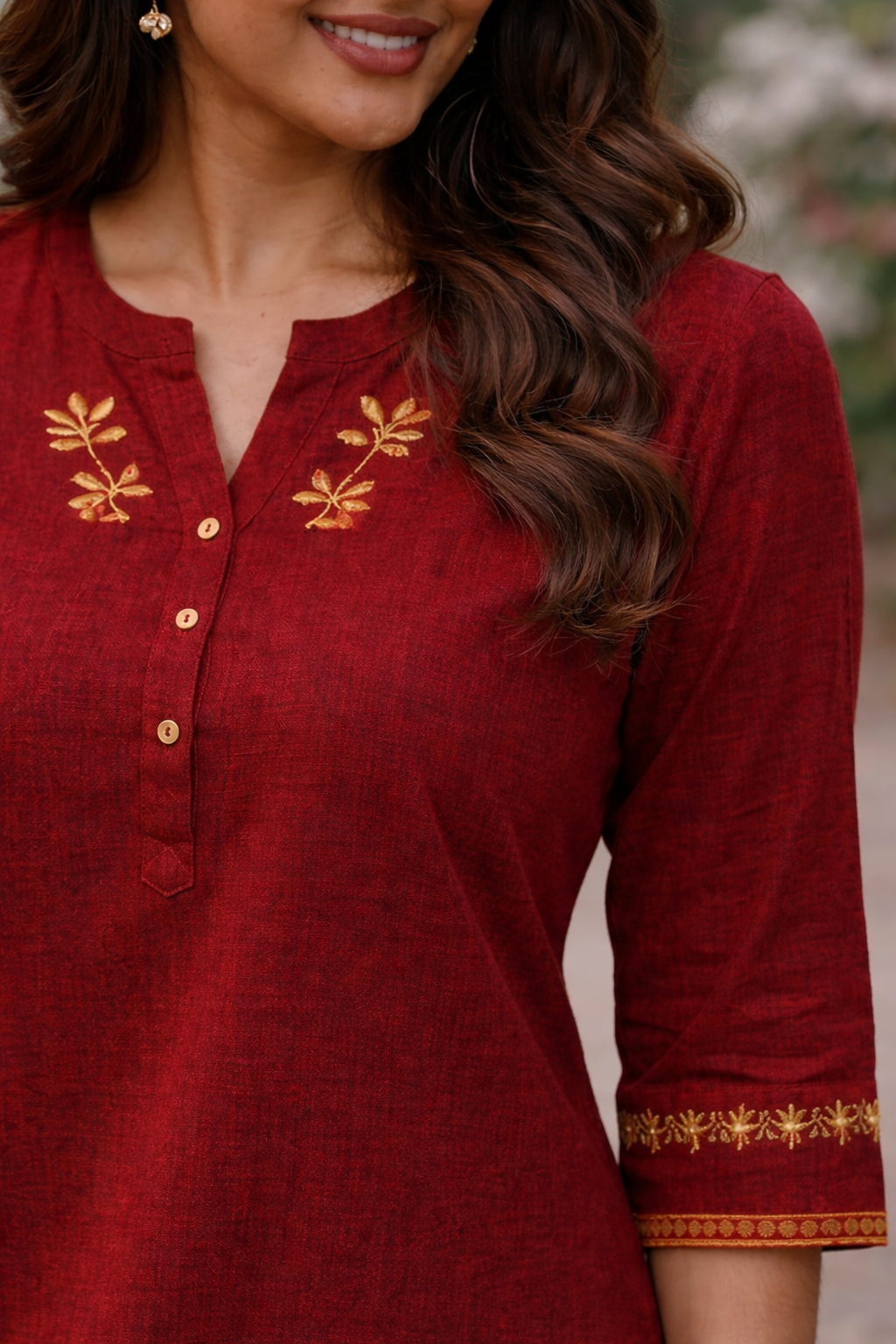 Everyday Wear Kurti - Maroon