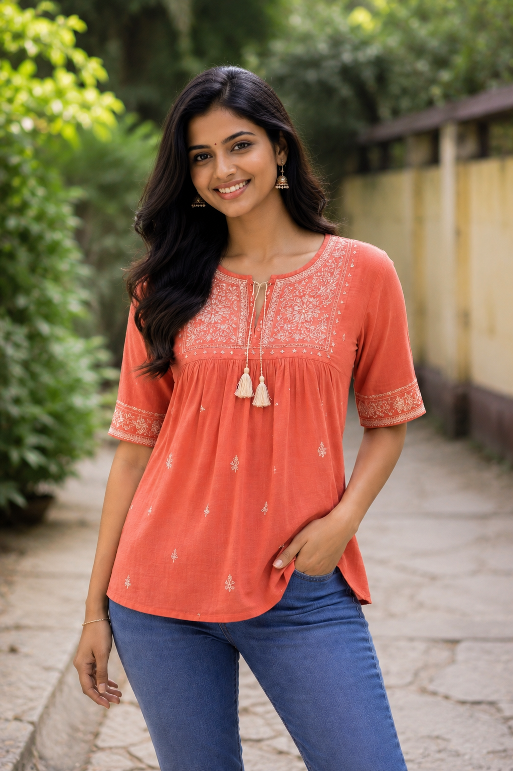 Everyday Short Kurti - Orange