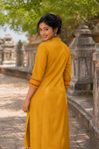 Everyday wear Kurti - Yellow