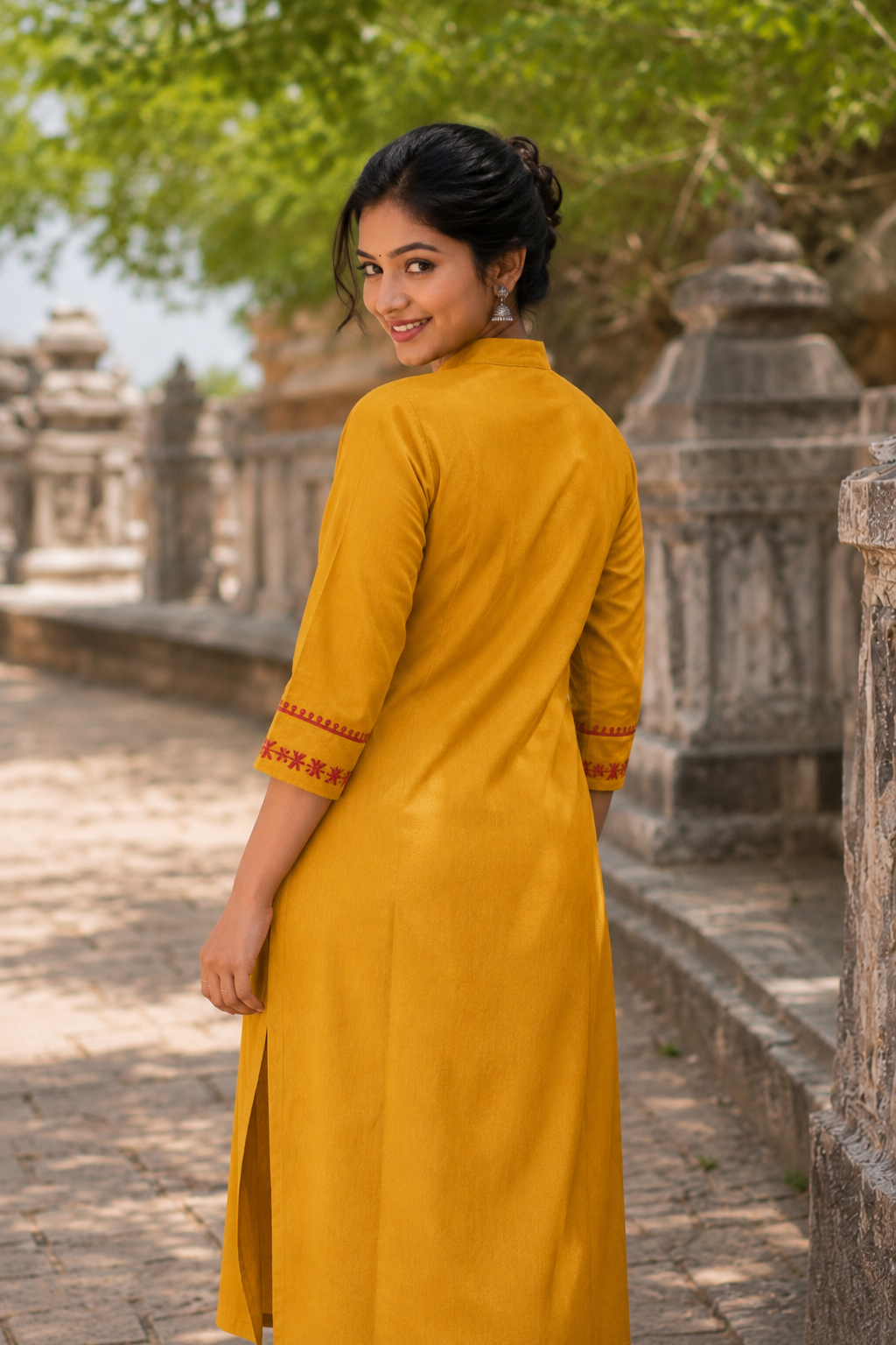 Everyday wear Kurti - Yellow