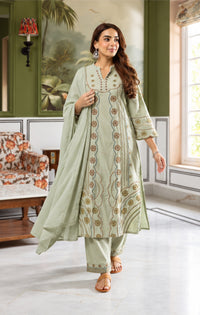 Flared Straight Pista Kurta Pant