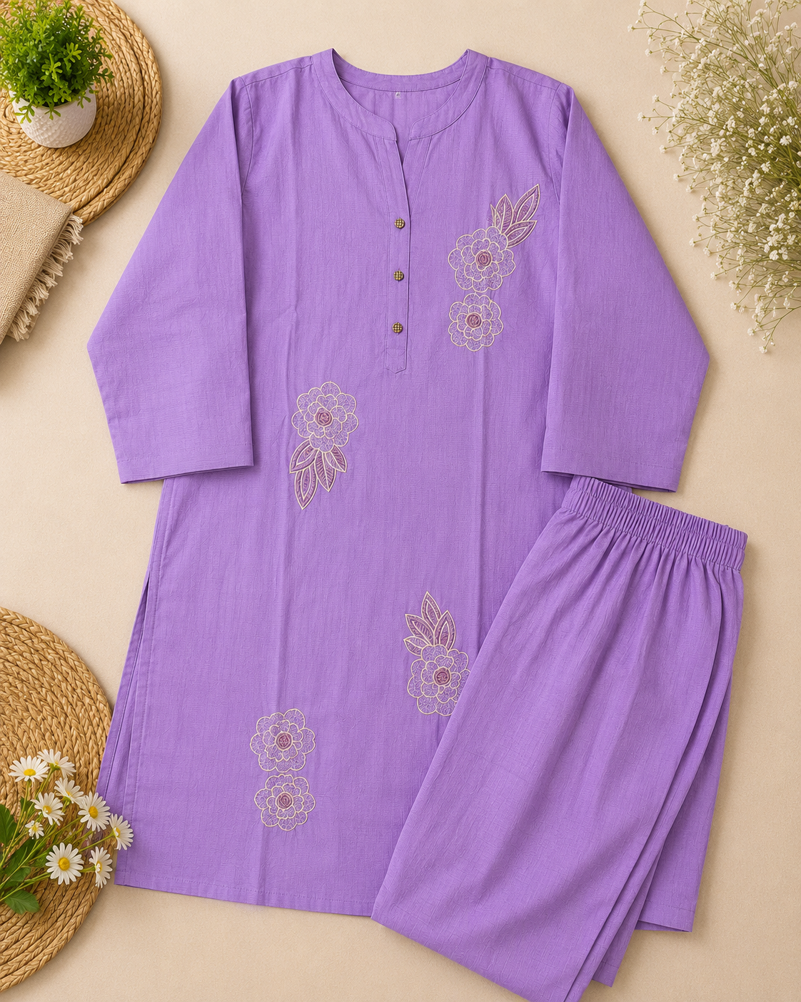 Lavendar Floral Co-ord Set